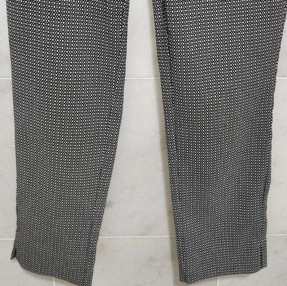 Nydj Straight Leg Trouser Print Black White 0 - Picture 7 of 11